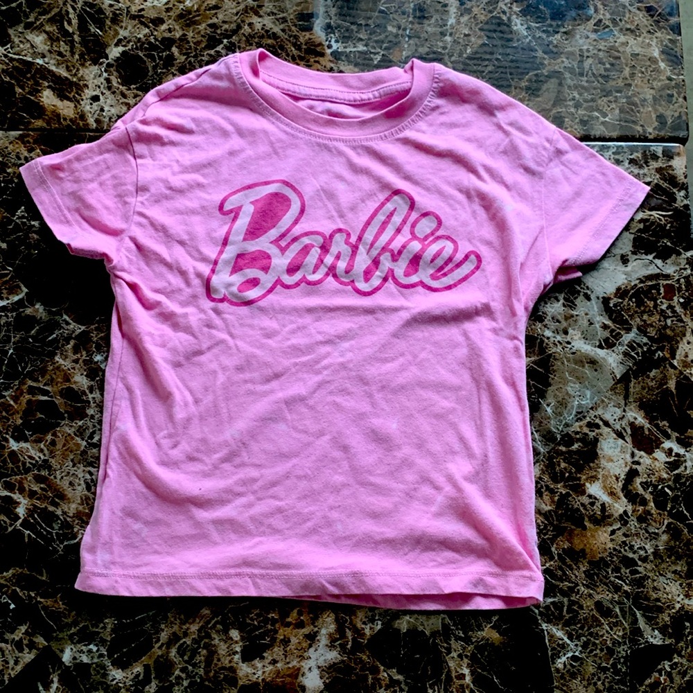 A pink Barbie T-shirt